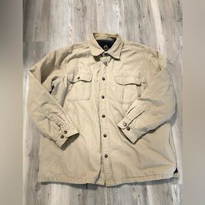 Weatherproof Men's Casual Tan Button Down Shirt